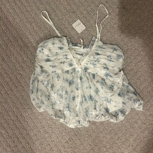 Free People Femme Fatale Printed Top